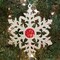 Snowflake Christmas Tree Ornaments Glitter Gold & Red (10 ct.) 5.5" Diameter, Cardstock